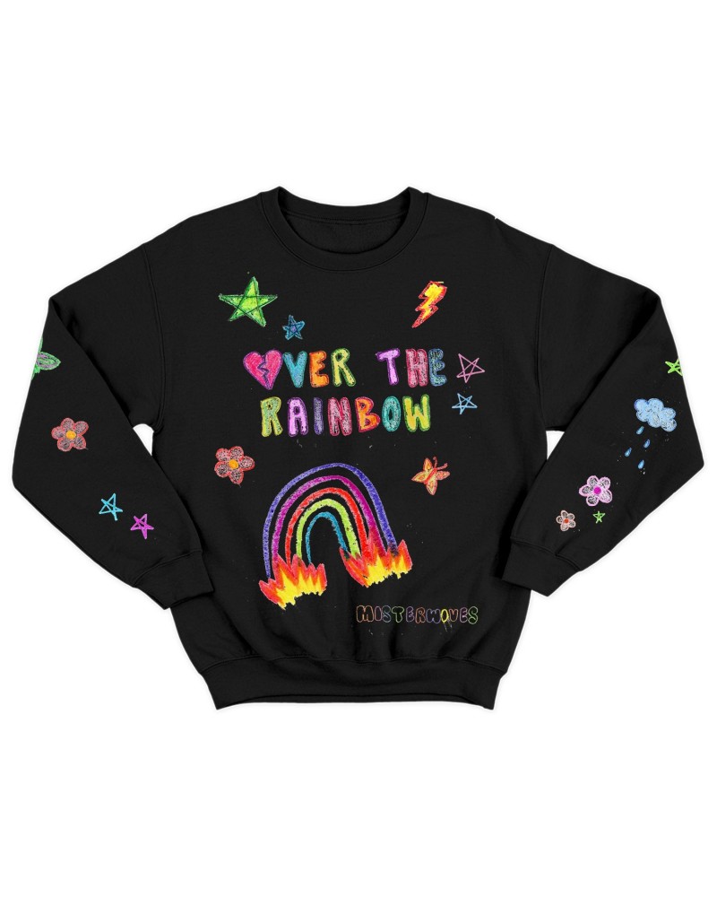 MisterWives Over the Rainbow Black Crewneck $9.49 Sweatshirts