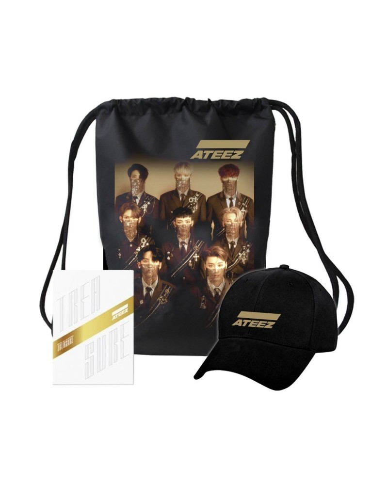 ATEEZ Treasure Z Ver. Package White Edition & Golden Logo Hat & Bag $6.63 Hats