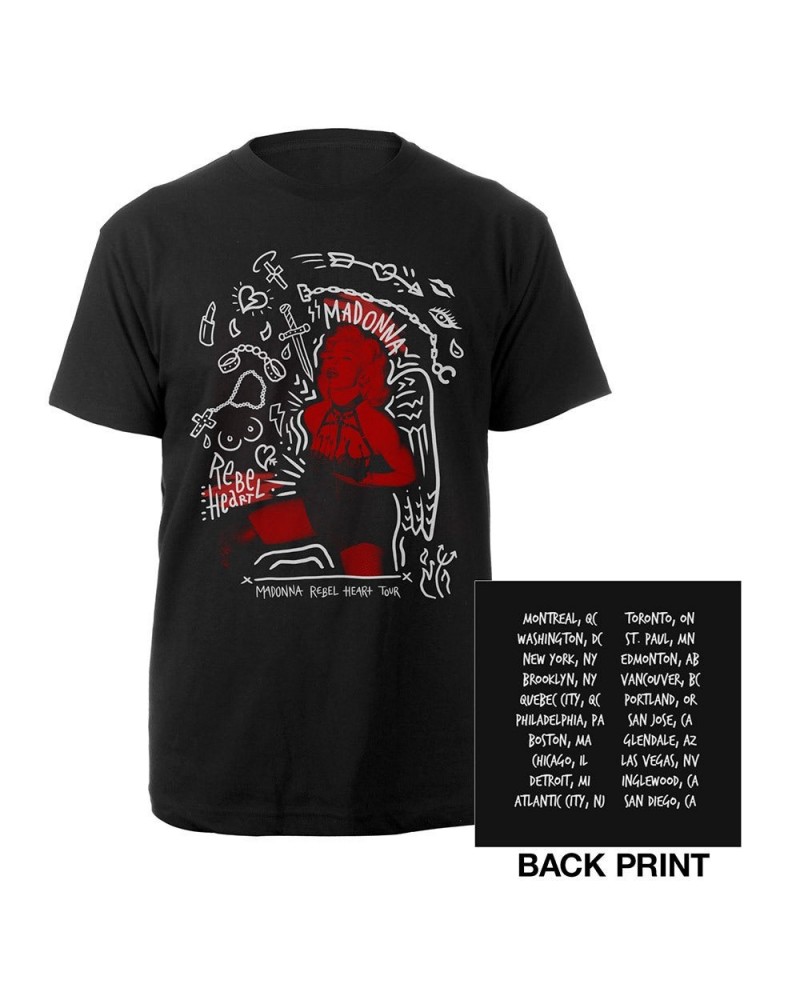 Madonna Graphic Street Art Tour Tee $6.19 Shirts