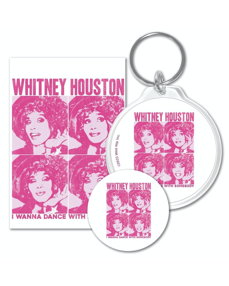 Whitney Houston Whitney Pop Art Keychain Magnet Bundle Save $3 $10.28 Accessories