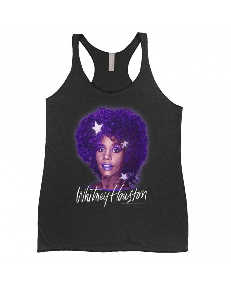 Whitney Houston Ladies' Tank Top | Whitney Album Photo Purple Design Shirt $8.74 Shirts