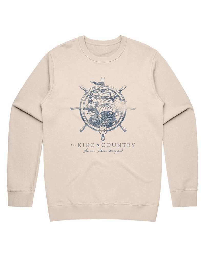 for KING & COUNTRY Burn The Ships Anniversary Crewneck - Cream $6.04 Sweatshirts