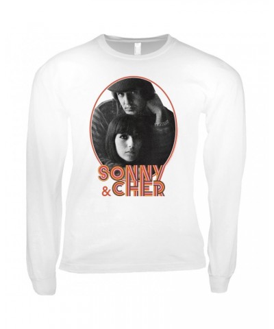 Sonny & Cher Long Sleeve Shirt | Caesar And Cleo Photo And Retro Frame Distressed Shirt $5.18 Shirts