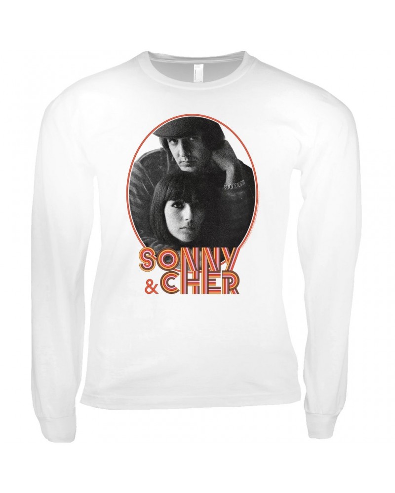 Sonny & Cher Long Sleeve Shirt | Caesar And Cleo Photo And Retro Frame Distressed Shirt $5.18 Shirts