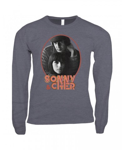 Sonny & Cher Long Sleeve Shirt | Caesar And Cleo Photo And Retro Frame Distressed Shirt $5.18 Shirts