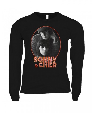 Sonny & Cher Long Sleeve Shirt | Caesar And Cleo Photo And Retro Frame Distressed Shirt $5.18 Shirts