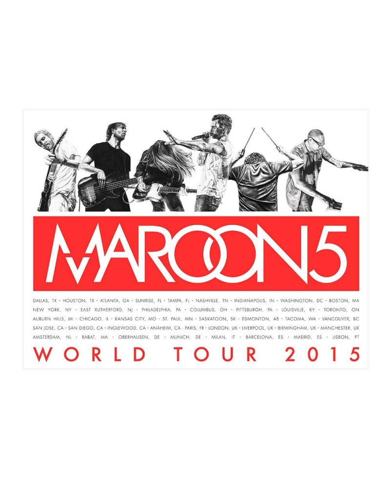 Maroon 5 Live Drawing Poster $6.14 Decor