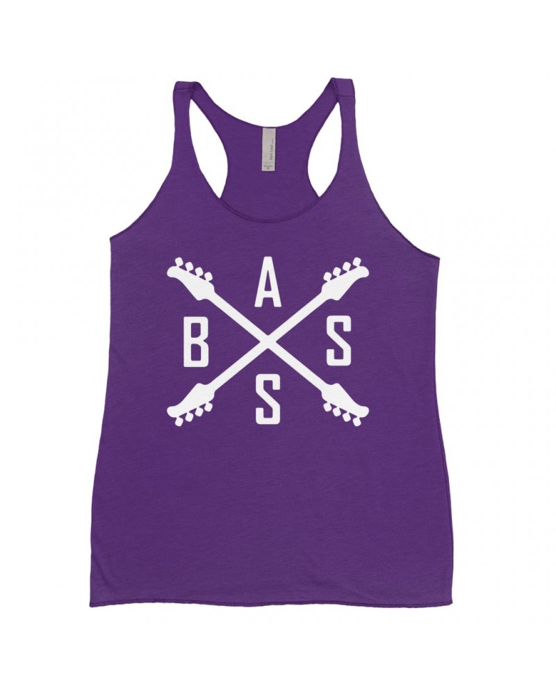 Music Life Colorful Racerback Tank | Bass Player Emblem Tank Top $7.25 Shirts