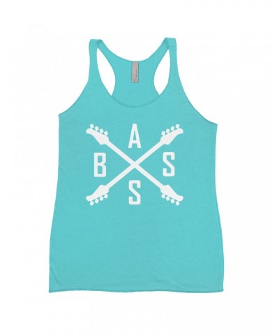 Music Life Colorful Racerback Tank | Bass Player Emblem Tank Top $7.25 Shirts