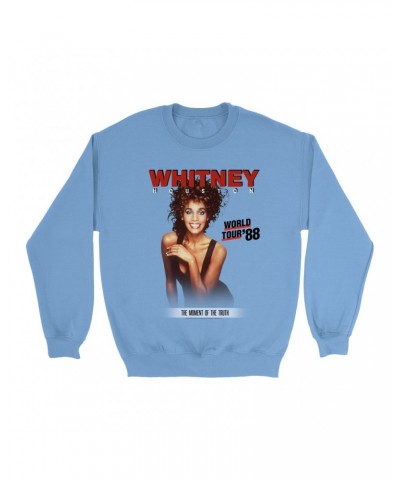 Whitney Houston Bright Colored Sweatshirt | 1988 World Tour Poster Image Sweatshirt $6.72 Sweatshirts