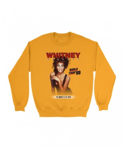 Whitney Houston Bright Colored Sweatshirt | 1988 World Tour Poster Image Sweatshirt $6.72 Sweatshirts