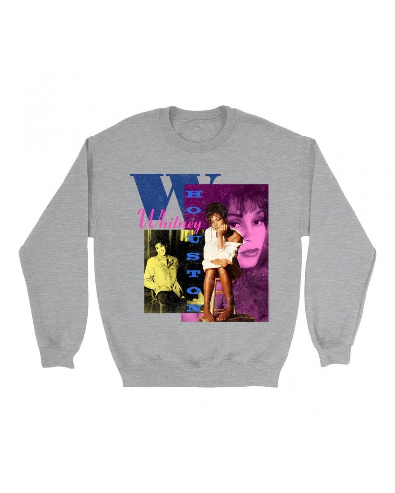 Whitney Houston Sweatshirt | Colorful Collage Sweatshirt $8.64 Sweatshirts