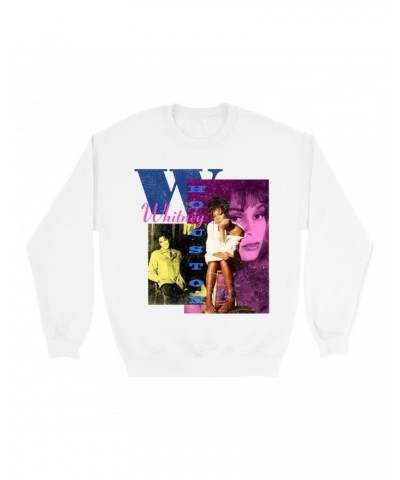 Whitney Houston Sweatshirt | Colorful Collage Sweatshirt $8.64 Sweatshirts