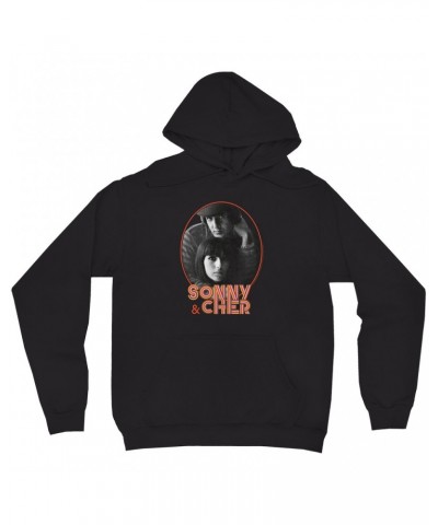 Sonny & Cher Hoodie | Caesar And Cleo Photo And Retro Frame Distressed Hoodie $11.04 Sweatshirts