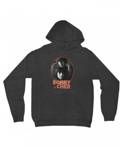 Sonny & Cher Hoodie | Caesar And Cleo Photo And Retro Frame Distressed Hoodie $11.04 Sweatshirts