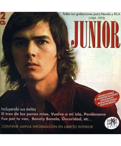 Junior TODAS SUS GRABACIONES PARA NOVOLA Y RCA 1969-1975 CD $8.15 CD