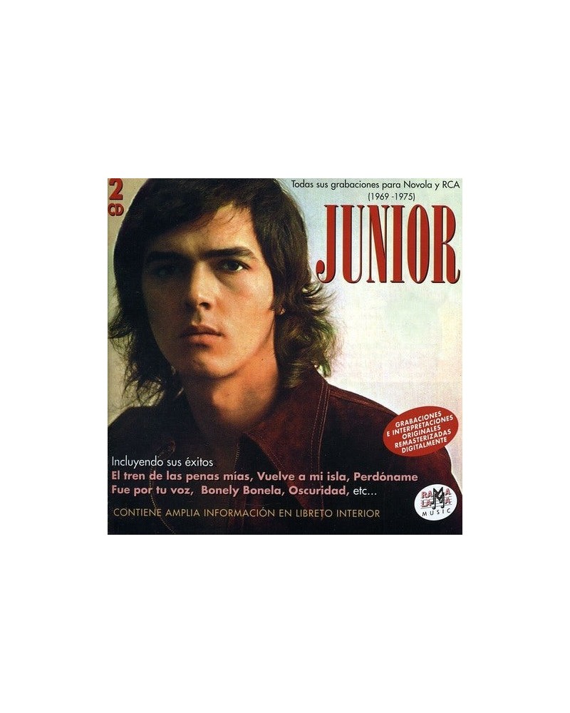 Junior TODAS SUS GRABACIONES PARA NOVOLA Y RCA 1969-1975 CD $8.15 CD