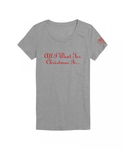 Mariah Carey All I Want For Christmas Is... Caricature Ladies Short Sleeve Tee $9.16 Shirts