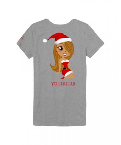 Mariah Carey All I Want For Christmas Is... Caricature Ladies Short Sleeve Tee $9.16 Shirts