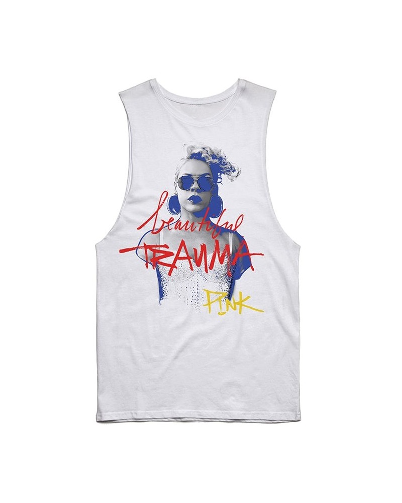 P!nk White Unisex Tank $9.39 Shirts