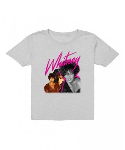 Whitney Houston Kids T-Shirt | Whitney Pink Pop Art Photo Collage Design Kids T-Shirt $6.41 Kids