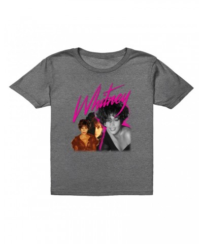 Whitney Houston Kids T-Shirt | Whitney Pink Pop Art Photo Collage Design Kids T-Shirt $6.41 Kids