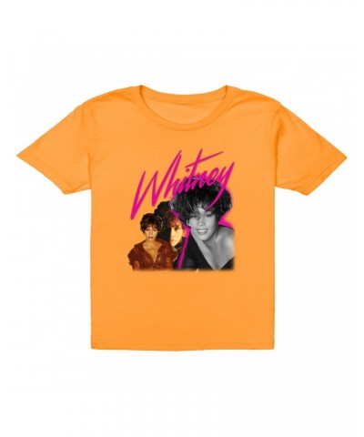 Whitney Houston Kids T-Shirt | Whitney Pink Pop Art Photo Collage Design Kids T-Shirt $6.41 Kids