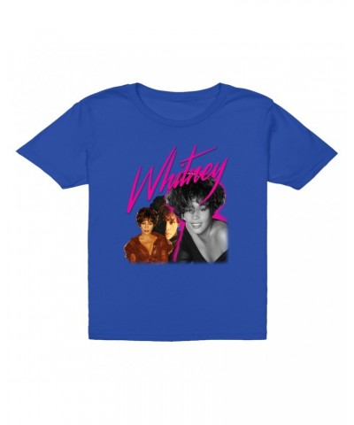 Whitney Houston Kids T-Shirt | Whitney Pink Pop Art Photo Collage Design Kids T-Shirt $6.41 Kids