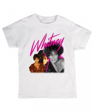 Whitney Houston Kids T-Shirt | Whitney Pink Pop Art Photo Collage Design Kids T-Shirt $6.41 Kids