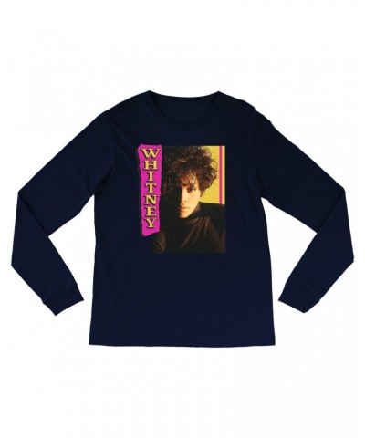 Whitney Houston Long Sleeve Shirt | Whitney Pink And Yellow Image Shirt $3.49 Shirts