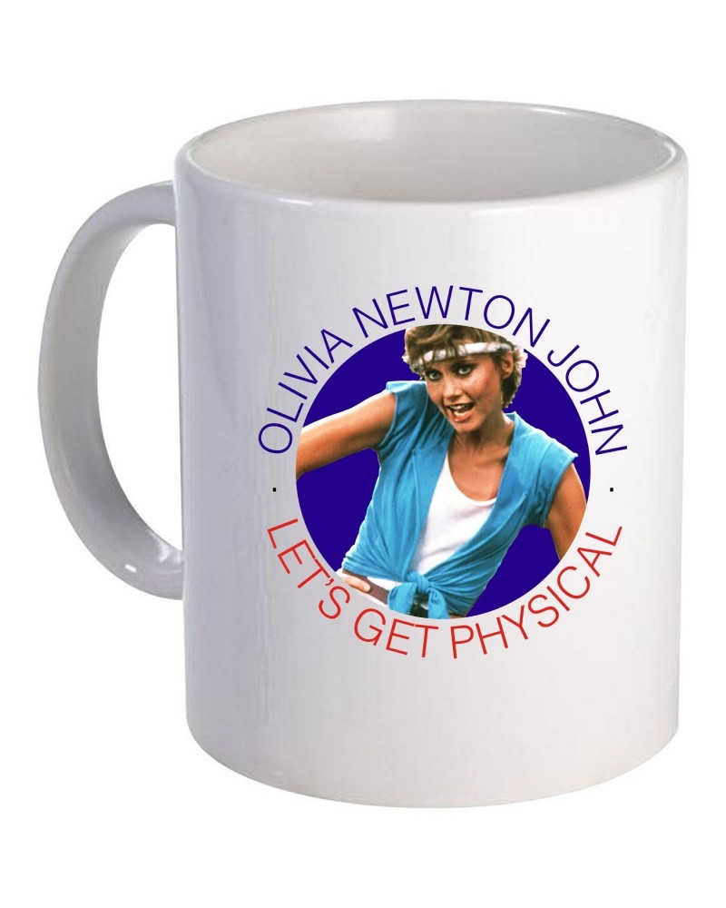 Olivia Newton-John Let's Get Physical Circle Ceramic Mug $6.99 Drinkware