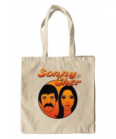 Sonny & Cher Canvas Tote Bag | Comedy Hour Illustration And Logo Ombre Bag $14.84 Bags