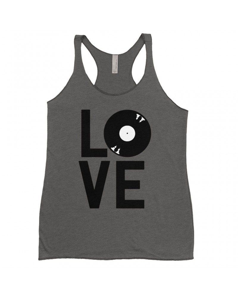 Music Life Ladies' Tank Top | Love Is Vinyl Shirt $15.59 Shirts