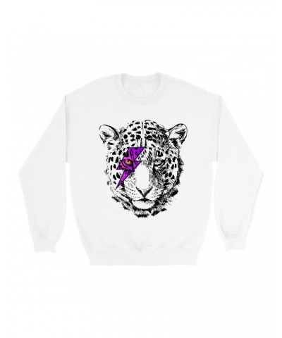 Music Life Sweatshirt | Glam Rock Leopard Sweatshirt $19.10 Sweatshirts