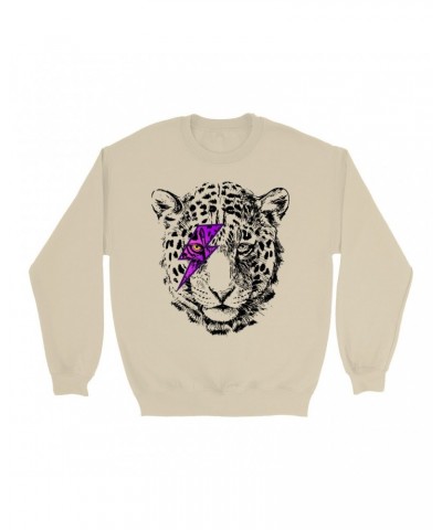 Music Life Sweatshirt | Glam Rock Leopard Sweatshirt $19.10 Sweatshirts