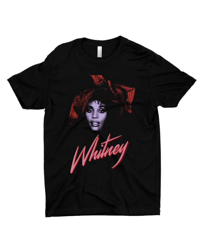 Whitney Houston T-Shirt | Purple And Red 1987 Photo Design Shirt $3.51 Shirts