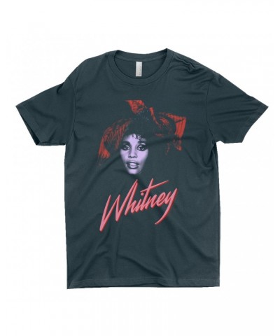 Whitney Houston T-Shirt | Purple And Red 1987 Photo Design Shirt $3.51 Shirts