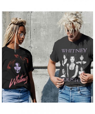 Whitney Houston T-Shirt | Purple And Red 1987 Photo Design Shirt $3.51 Shirts