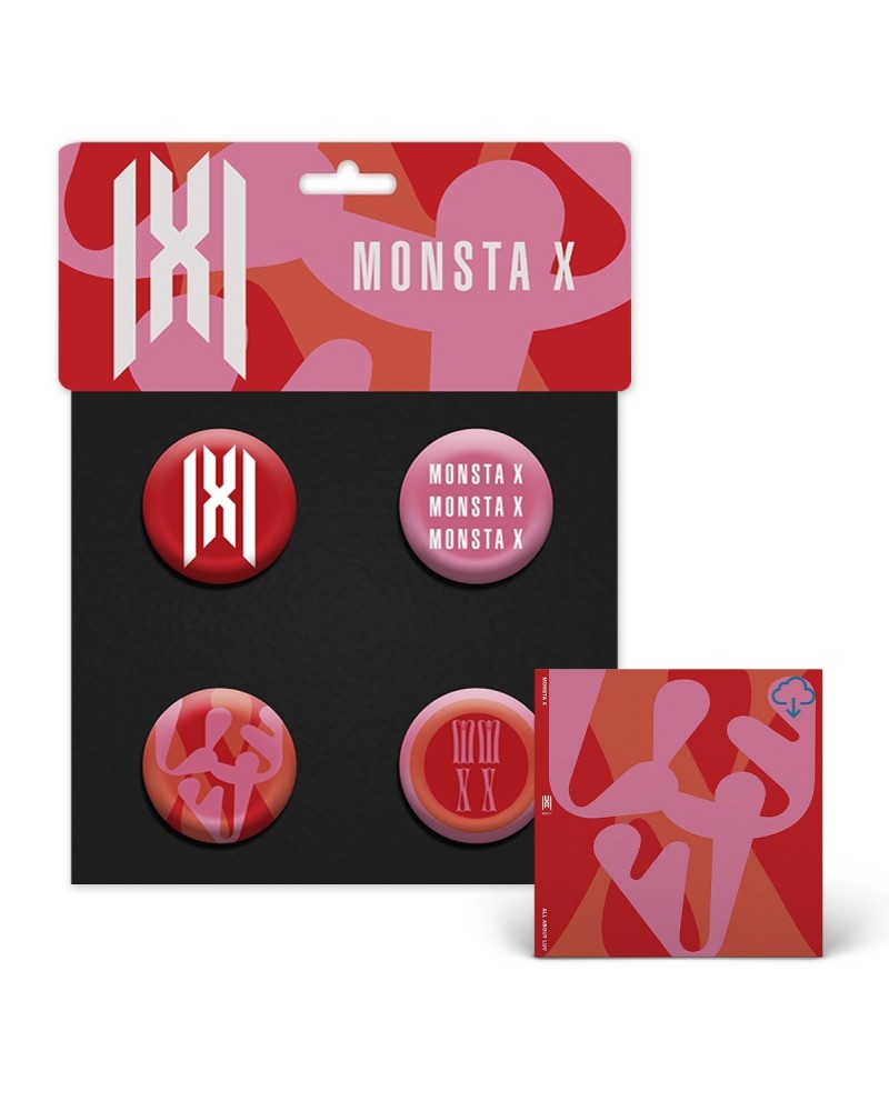 MONSTA X All About Luv Button Pack + Digital Album Download $18.40 Accessories