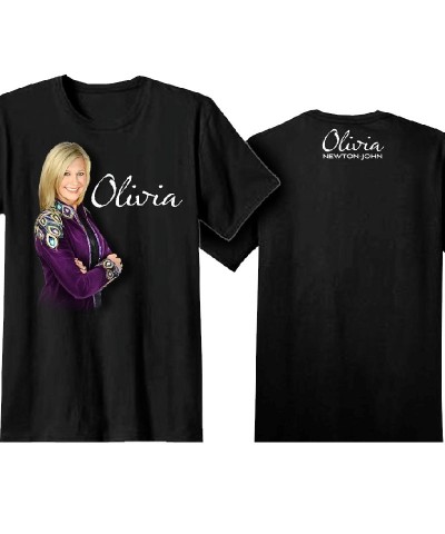 Olivia Newton-John Black Tee- Purple Jacket $4.64 Shirts