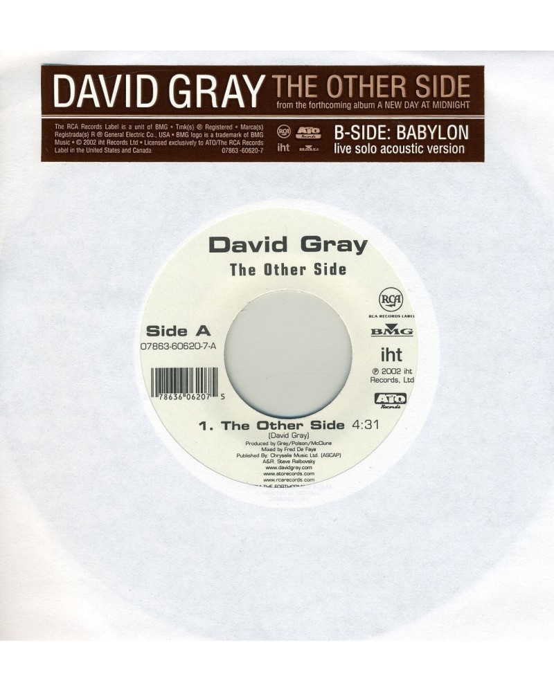 David Gray OTHER SIDE / BABYLON: LIVE AT JOE'S PUB Vinyl Record $5.60 Vinyl