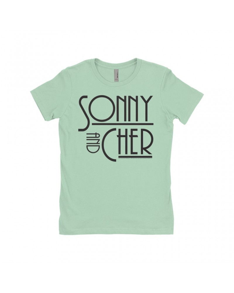 Sonny & Cher Ladies' Boyfriend T-Shirt | Mod TV Show Logo Shirt $6.24 Shirts