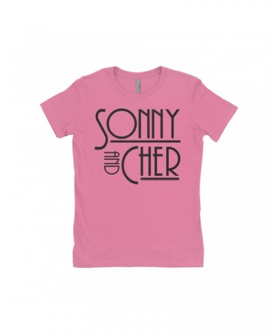 Sonny & Cher Ladies' Boyfriend T-Shirt | Mod TV Show Logo Shirt $6.24 Shirts