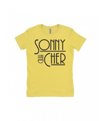 Sonny & Cher Ladies' Boyfriend T-Shirt | Mod TV Show Logo Shirt $6.24 Shirts