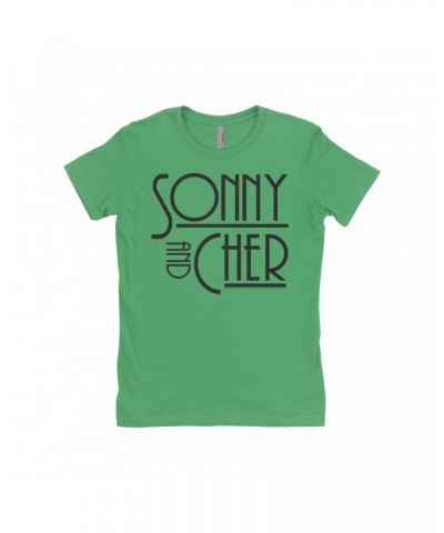 Sonny & Cher Ladies' Boyfriend T-Shirt | Mod TV Show Logo Shirt $6.24 Shirts