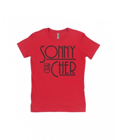 Sonny & Cher Ladies' Boyfriend T-Shirt | Mod TV Show Logo Shirt $6.24 Shirts