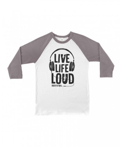 Music Life 3/4 Sleeve Baseball Tee | Live Life Loud Shirt $7.76 Shirts