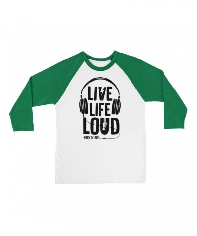 Music Life 3/4 Sleeve Baseball Tee | Live Life Loud Shirt $7.76 Shirts