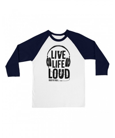 Music Life 3/4 Sleeve Baseball Tee | Live Life Loud Shirt $7.76 Shirts